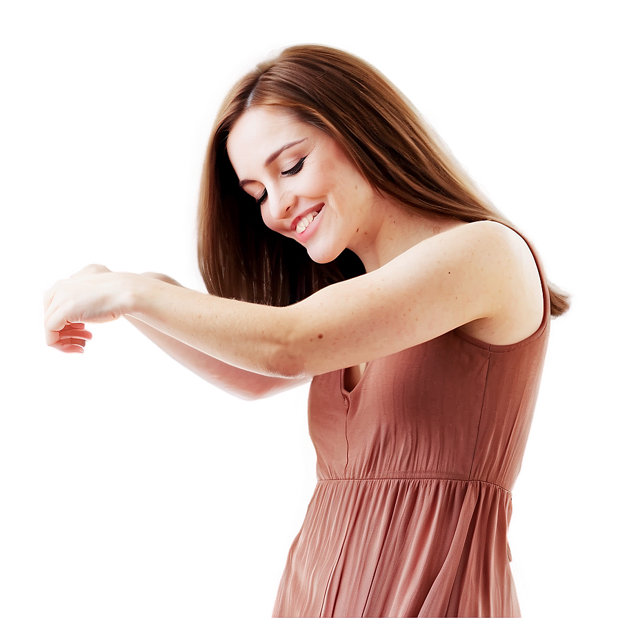 Dancing Lady With Brown Hair Png 44 PNG Image