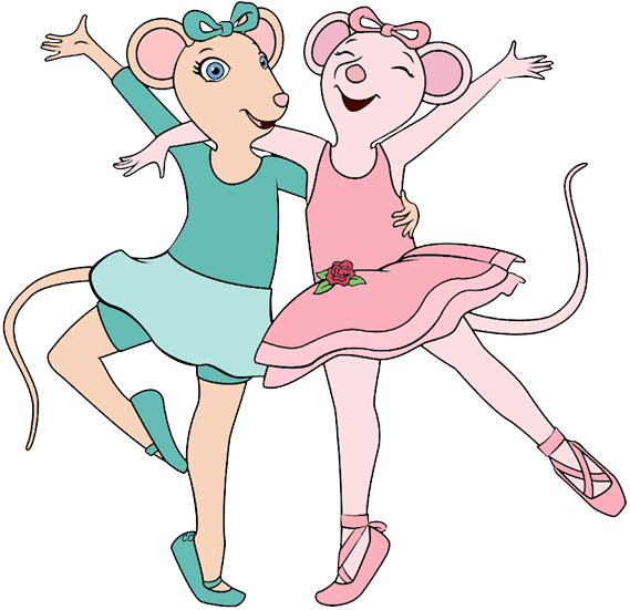 Dancing Mice Ballerinas Illustration PNG Image