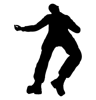 Dancing Silhouette Graphic PNG Image