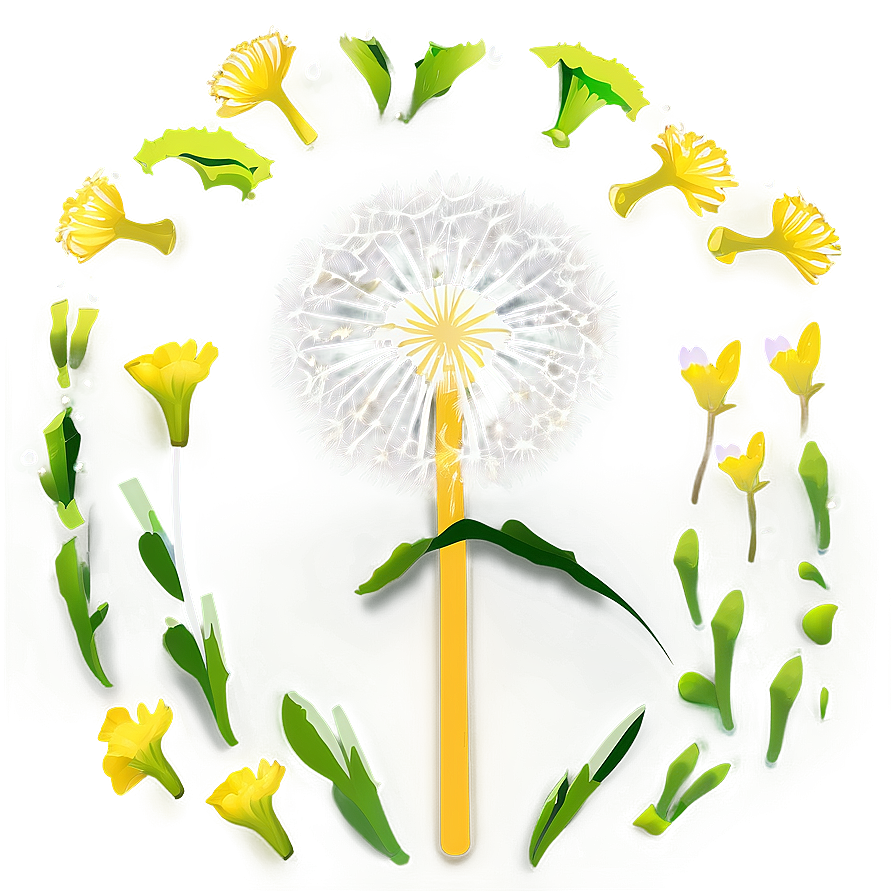 Dandelion Illustration Png Fsm12 PNG Image