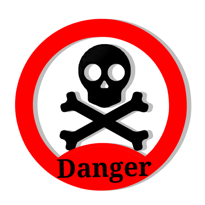 Danger Skulland Crossbones Sign PNG Image