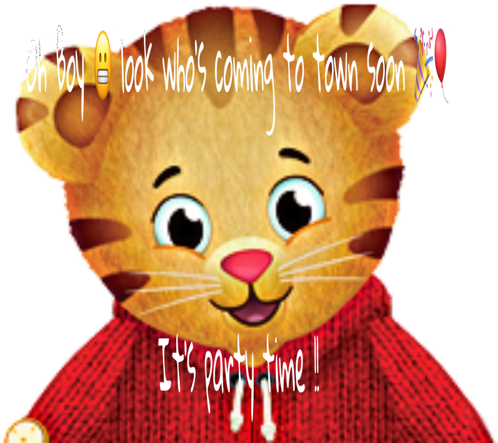 Daniel Tiger Party Announcement PNG Image