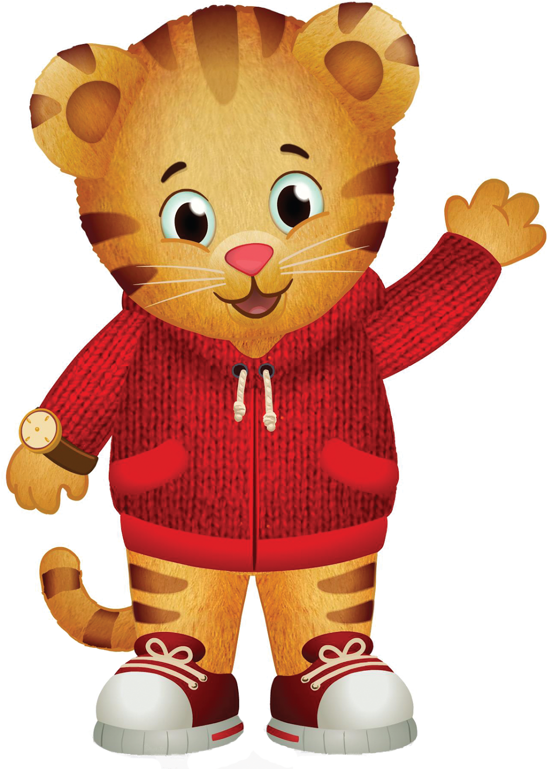 Daniel Tiger Waving Character PNG Image