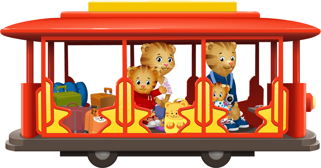 Daniel Tigerand Friendson Trolley PNG Image