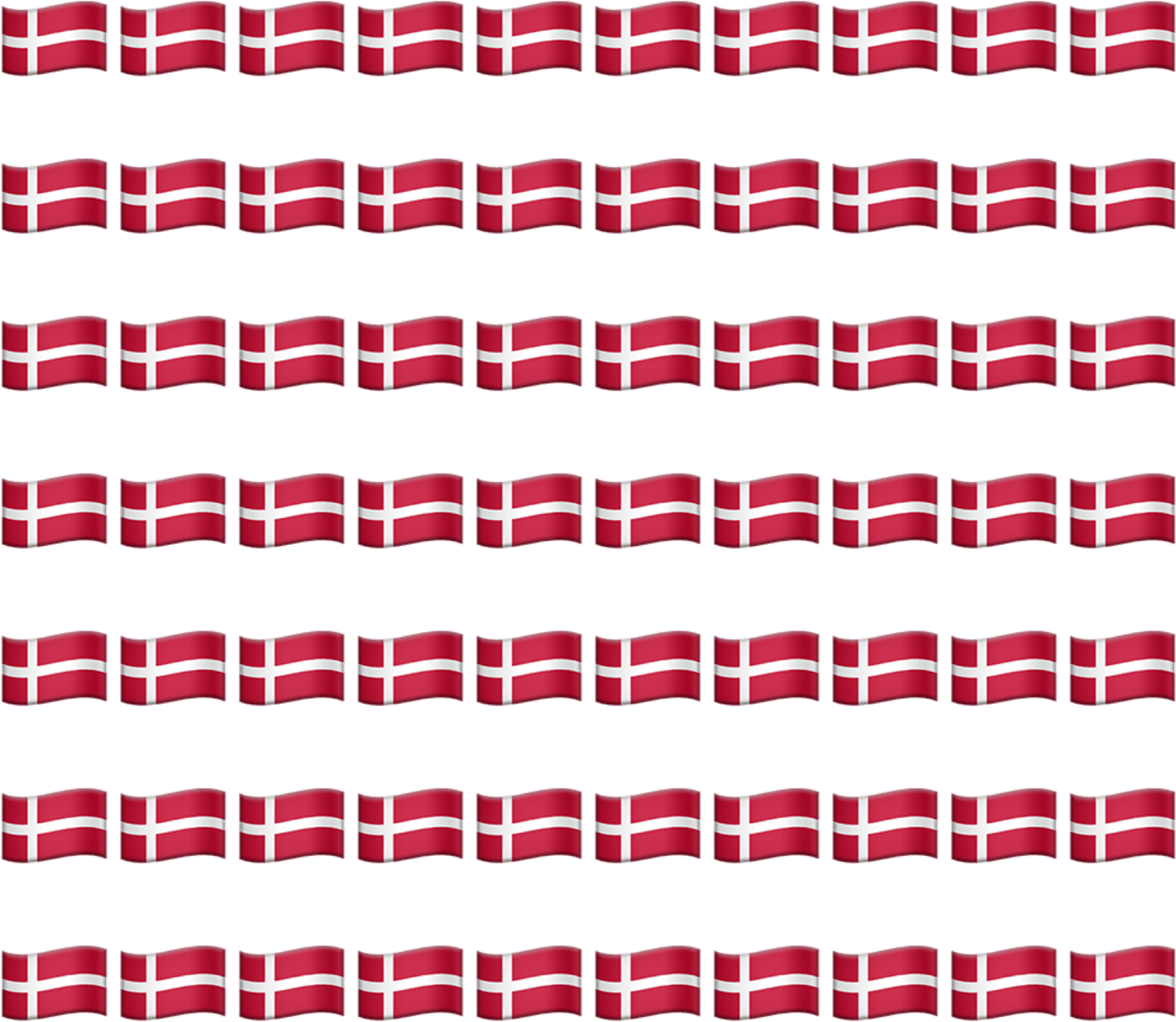 Danish Flags Display Pattern PNG Image