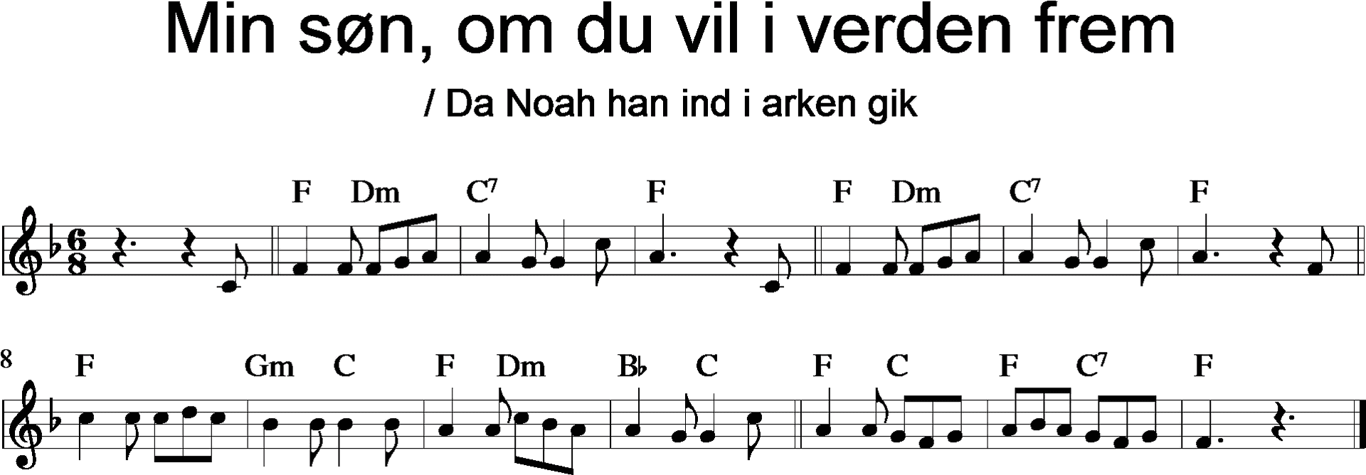 Danish Song Sheet Music PNG Image