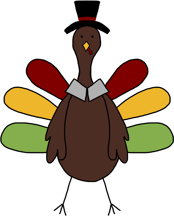 Dapper Turkey Clipart PNG Image