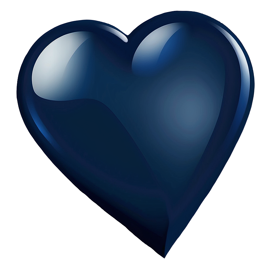 Dark Blue Heart Emoji Png 78 PNG Image