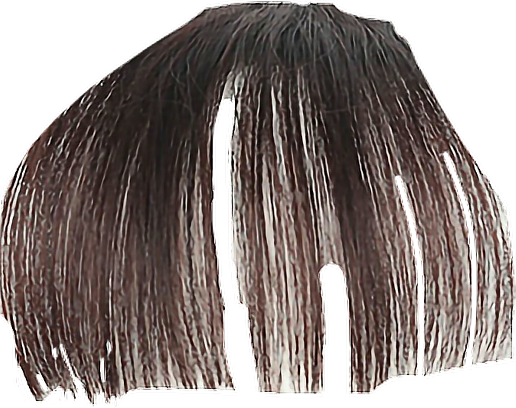 Dark Brown Hair Bangs Texture PNG Image