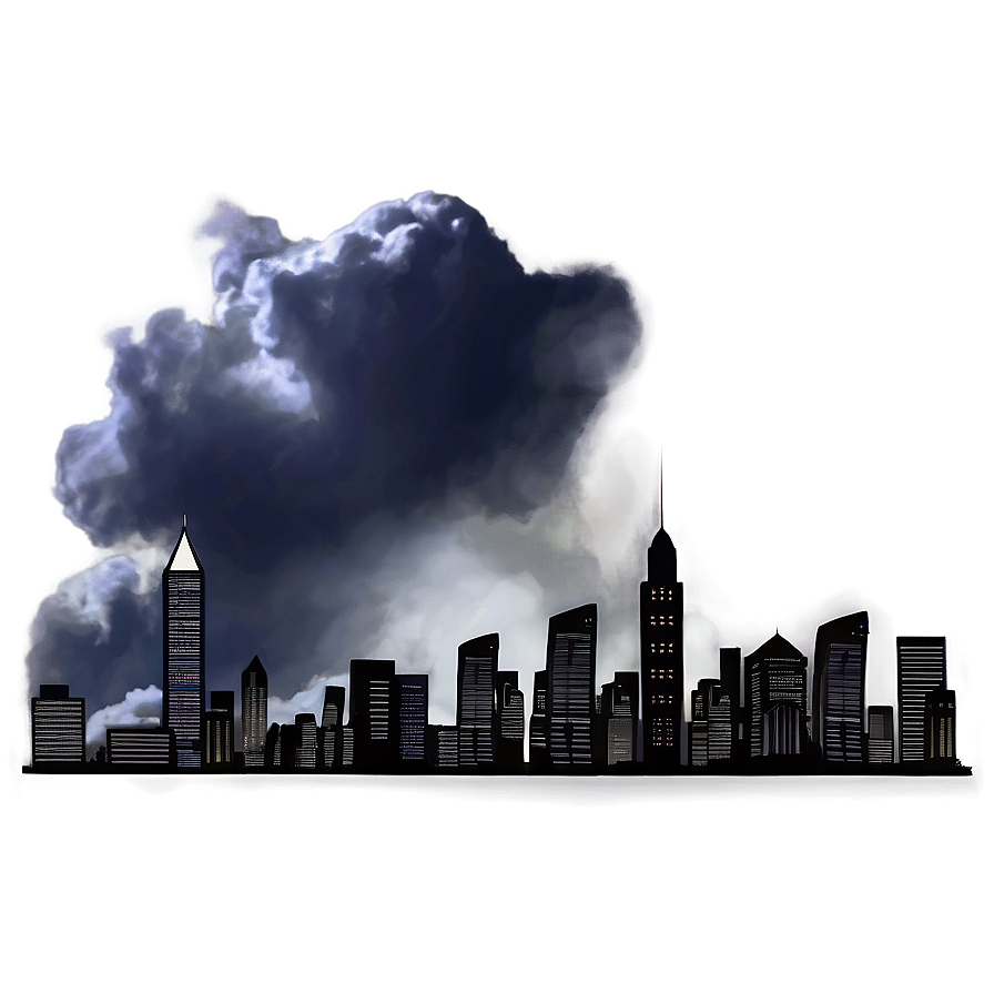 Dark Cloudy Skyline Png 13 PNG Image