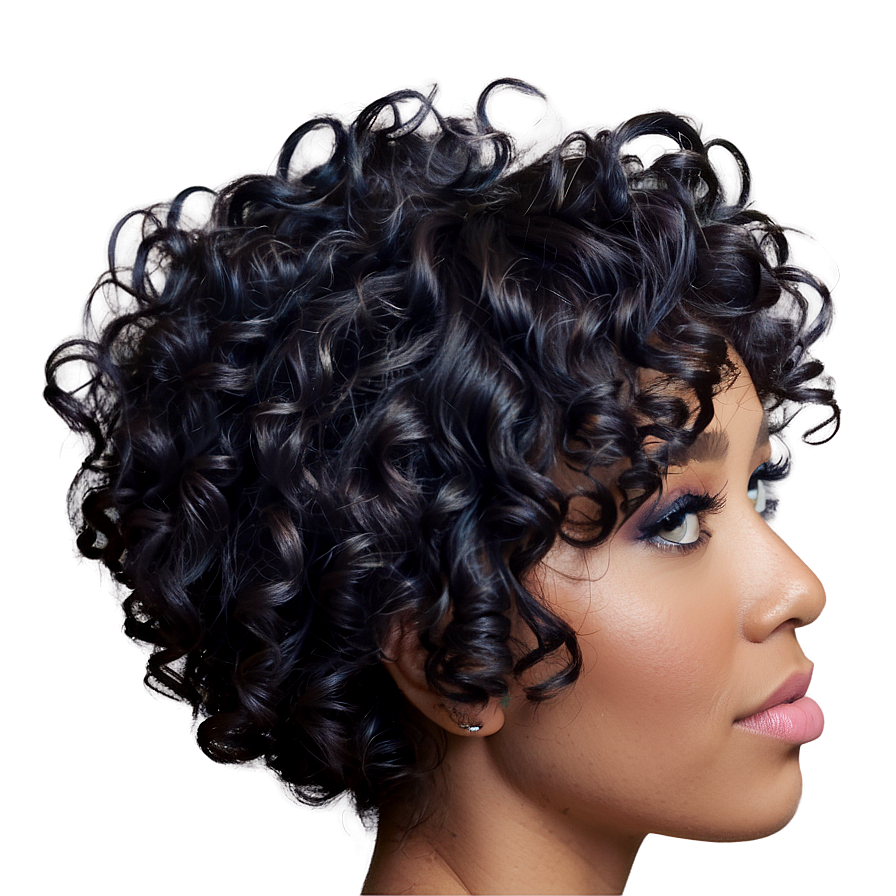 Dark Curly Hair Shine Png 05242024 PNG Image