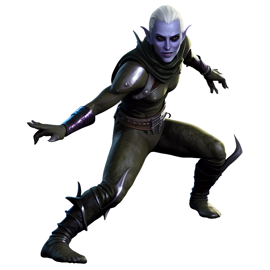 Dark Elf Rogue Sneaking Png 05232024 PNG Image