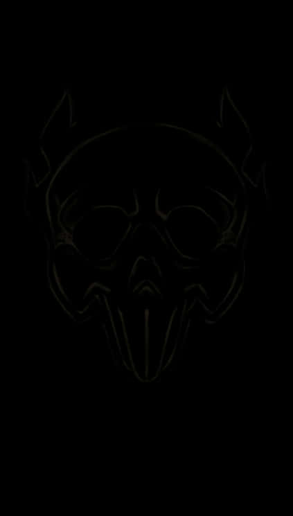 Dark Flame Skull Art PNG Image