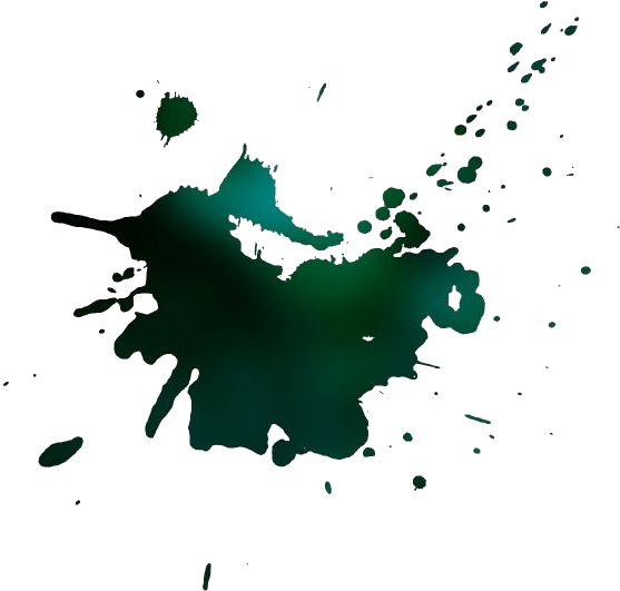 Dark Green Paint Splatter PNG Image