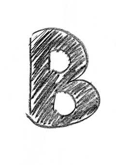 Dark Letter Bon Black Background PNG Image