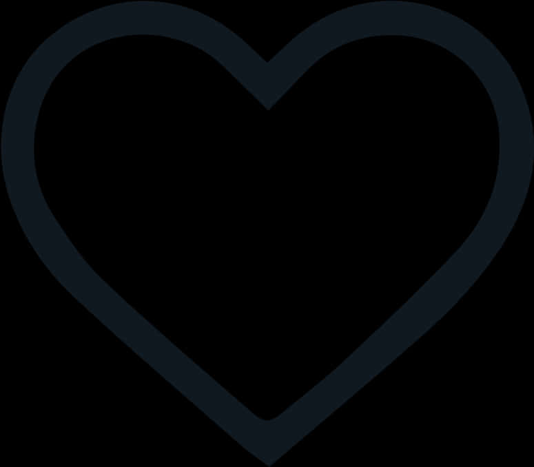 Dark Outline Heart Transparent Background.png PNG Image