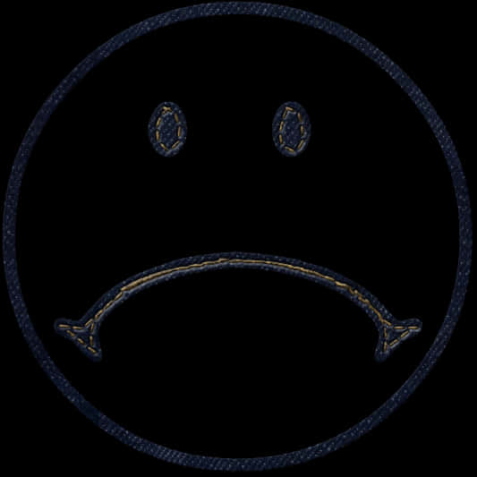 Dark Outlined Smiley Face PNG Image