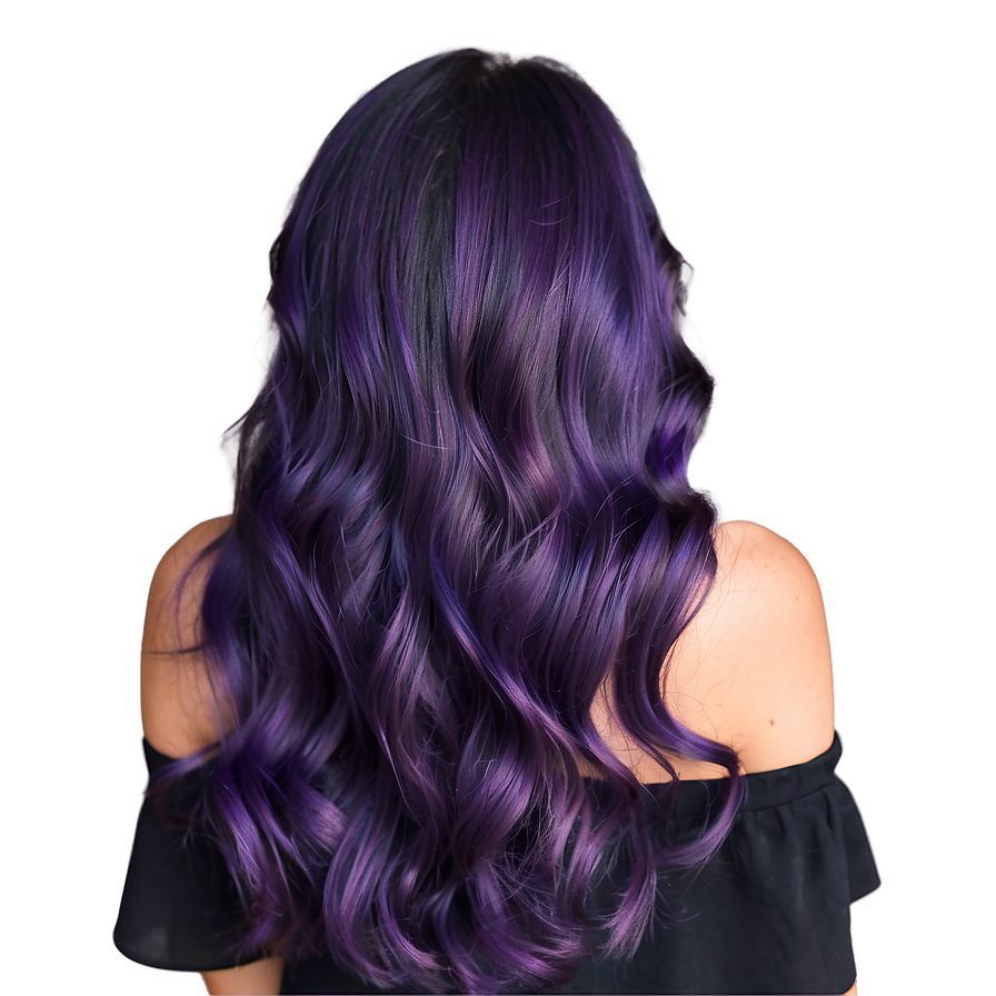 Dark Purple Hair Shade Inspiration Png 06272024 PNG Image