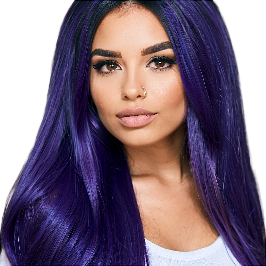 Dark Purple Hair Shade Inspiration Png 82 PNG Image