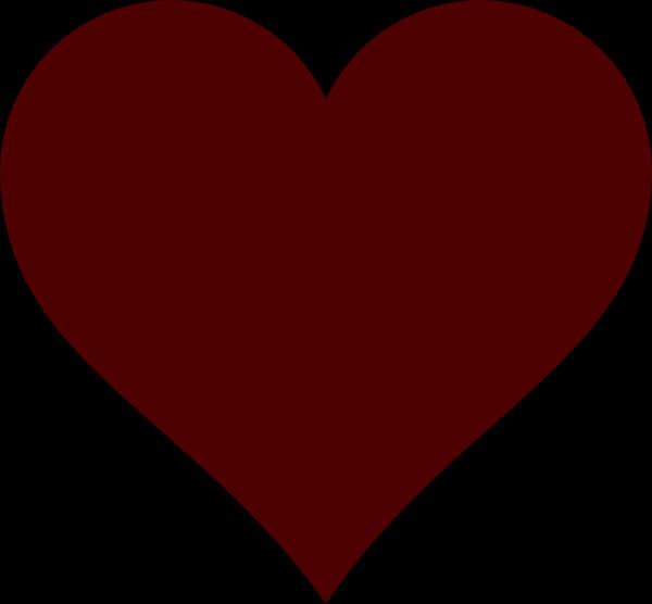 Dark Red Heart Transparent Background PNG Image