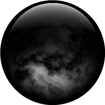 Dark Smoke Glass Sphere PNG Image