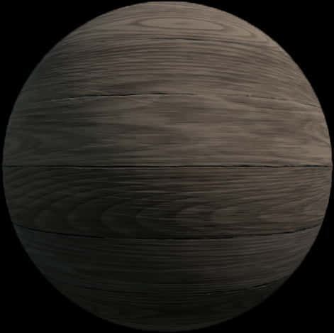 Dark Wooden Sphere Texture PNG Image