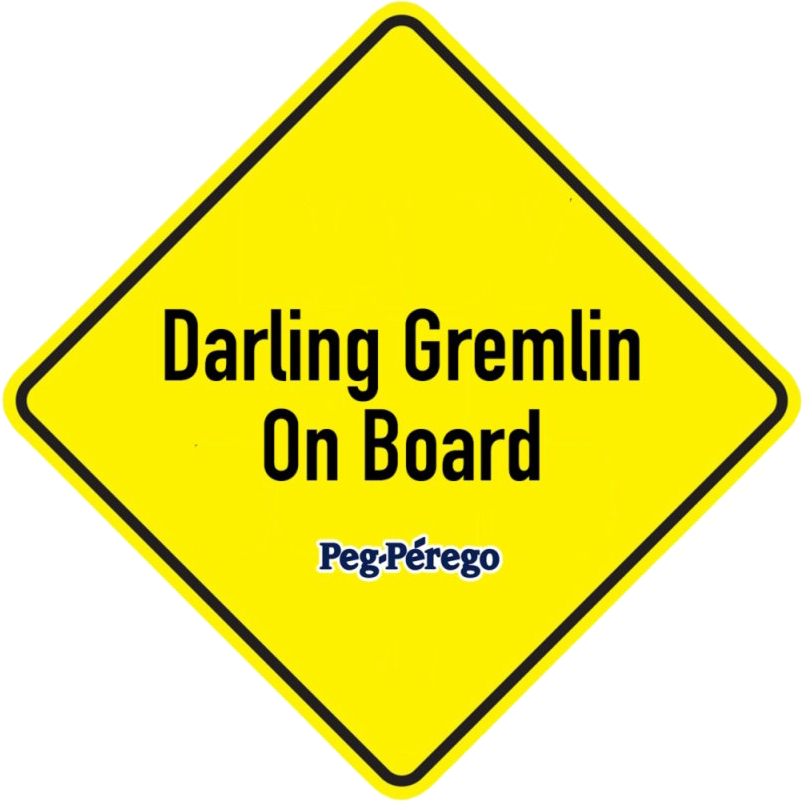 Darling Gremlin On Board Sign PNG Image