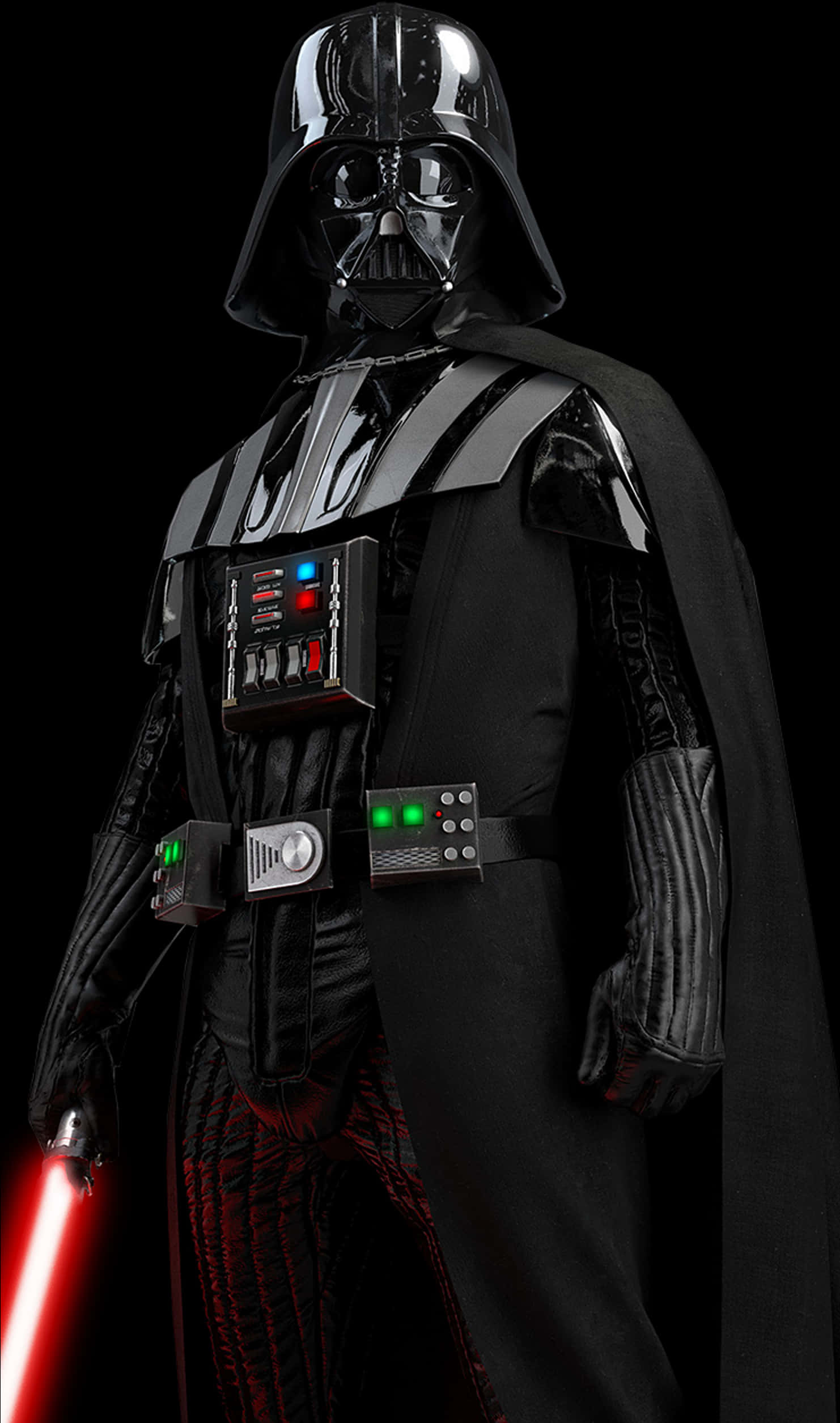 Darth Vader With Lightsaber PNG Image