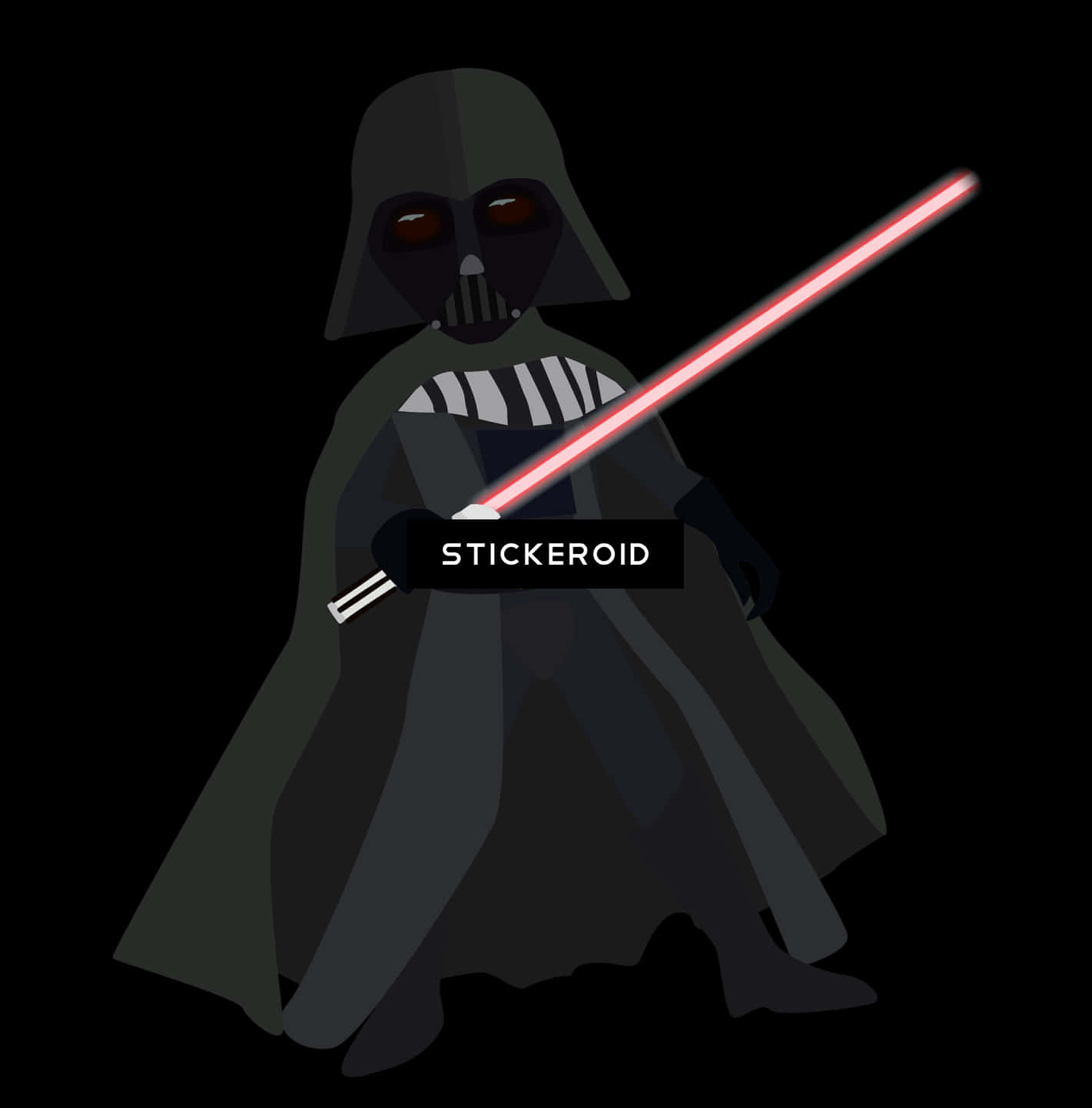 Darth Vader With Lightsaber PNG Image