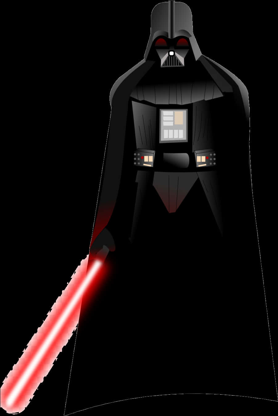 Darth Vader With Lightsaber PNG Image