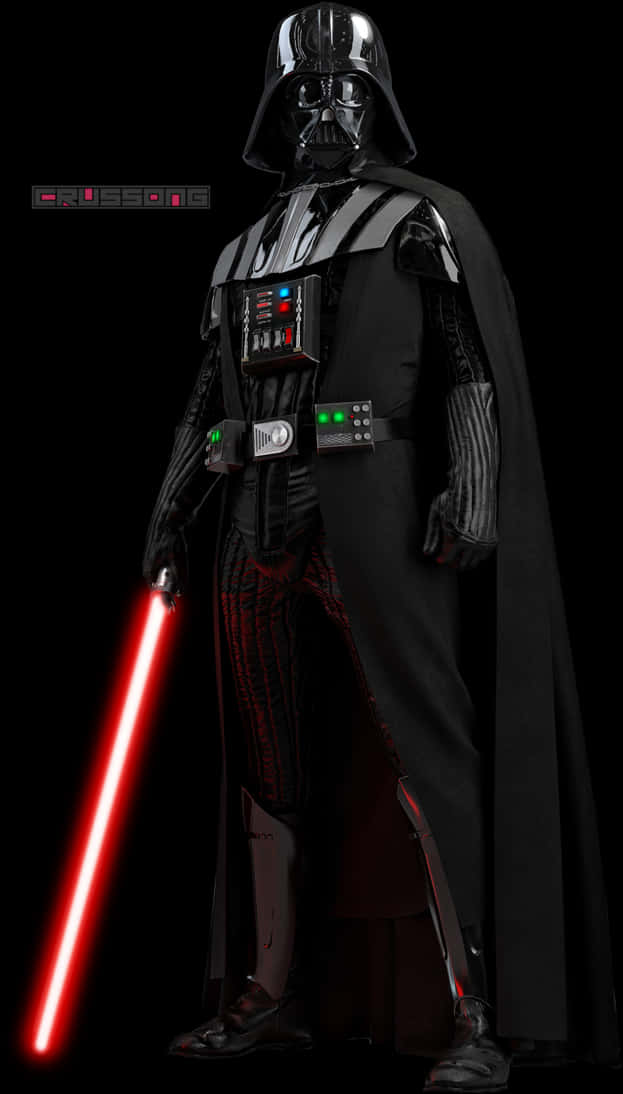 Darth Vader With Lightsaber PNG Image