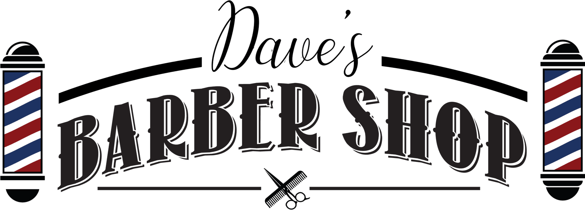 Daves Barber Shop Logo PNG Image