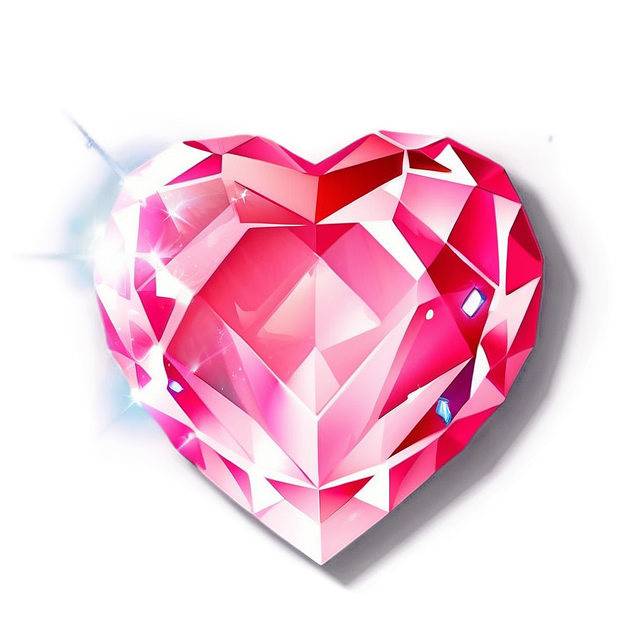 Dazzling Heart Diamond Art Png 06262024 PNG Image