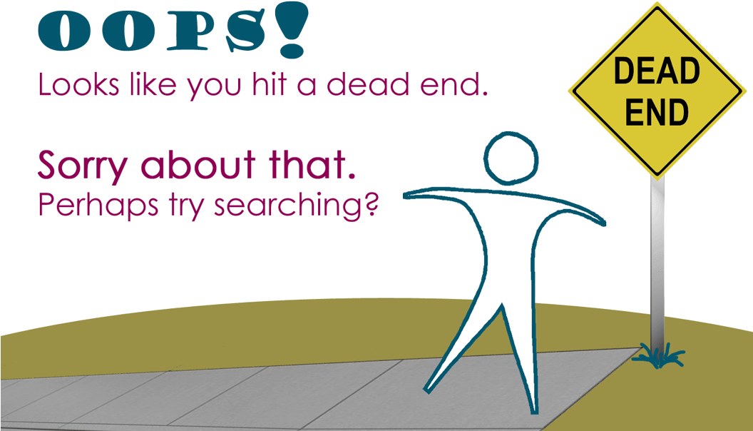 Dead End Error Message Illustration PNG Image