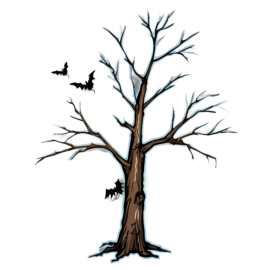 Dead Tree With Bat Png Lcs16 PNG Image