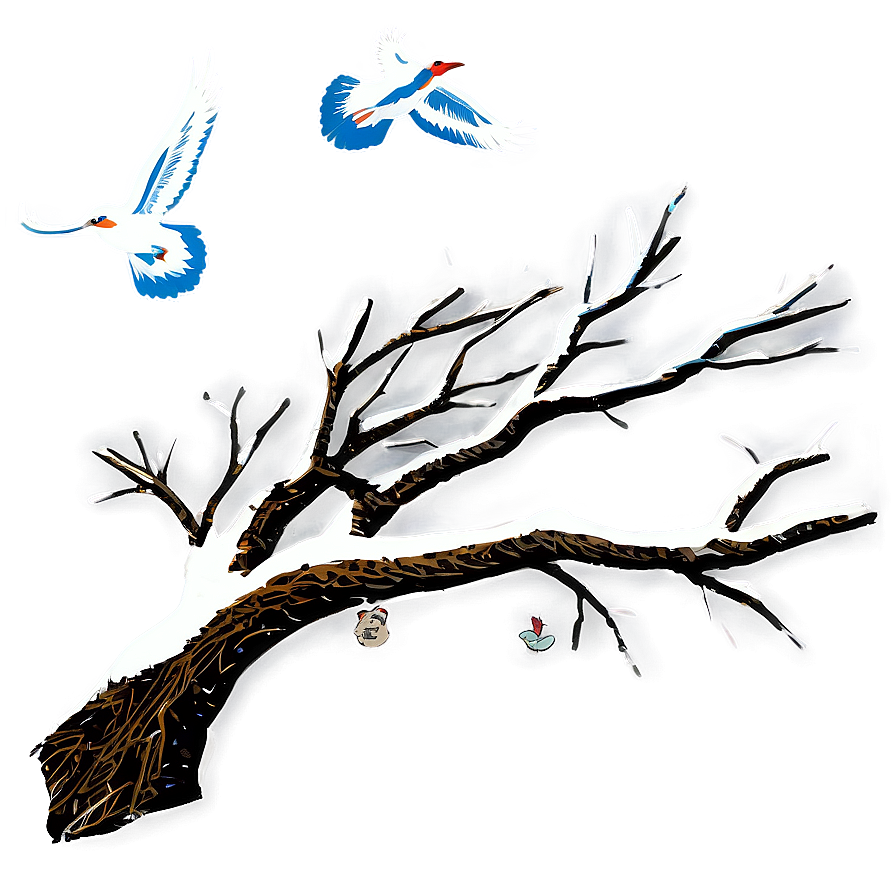 Dead Tree With Birds Png Ors74 PNG Image