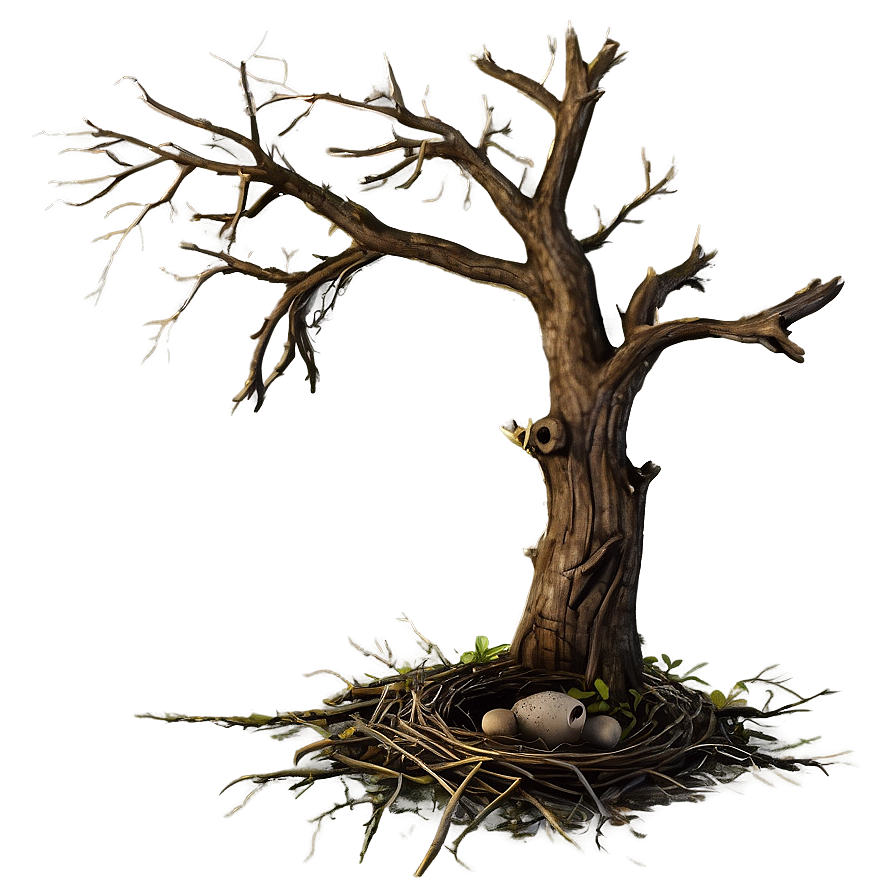 Dead Tree With Nest Png Umt PNG Image