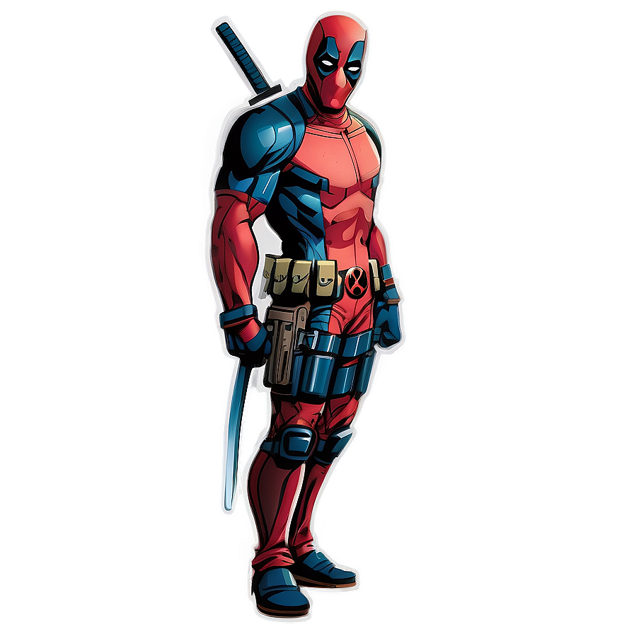 Deadpool Comic Style Png Yvf PNG Image