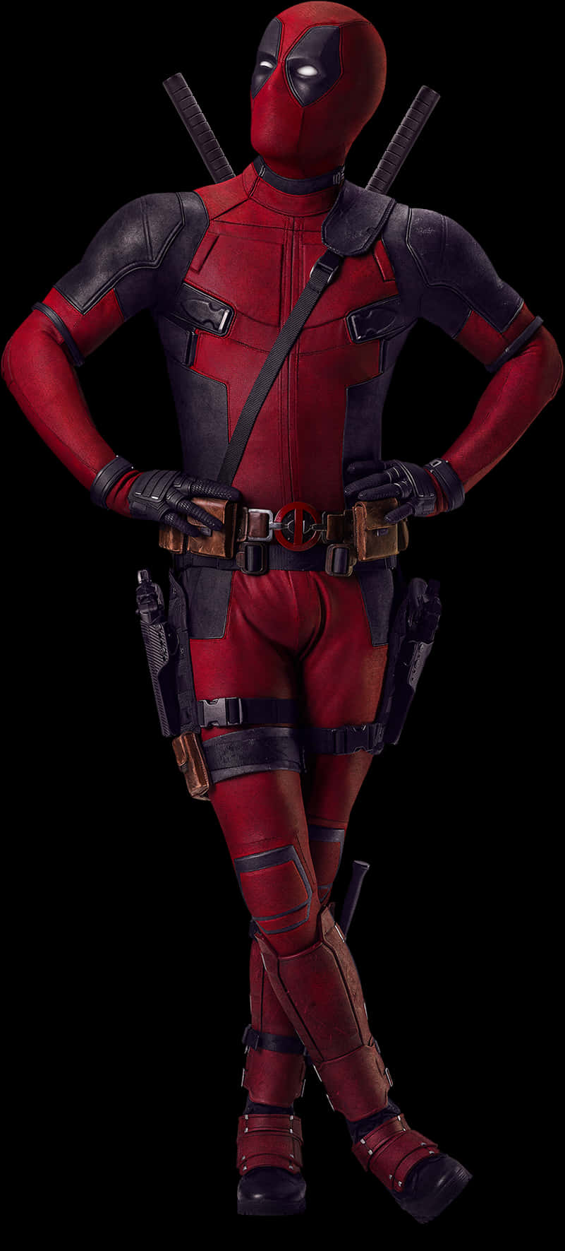 Deadpool Standing Pose PNG Image