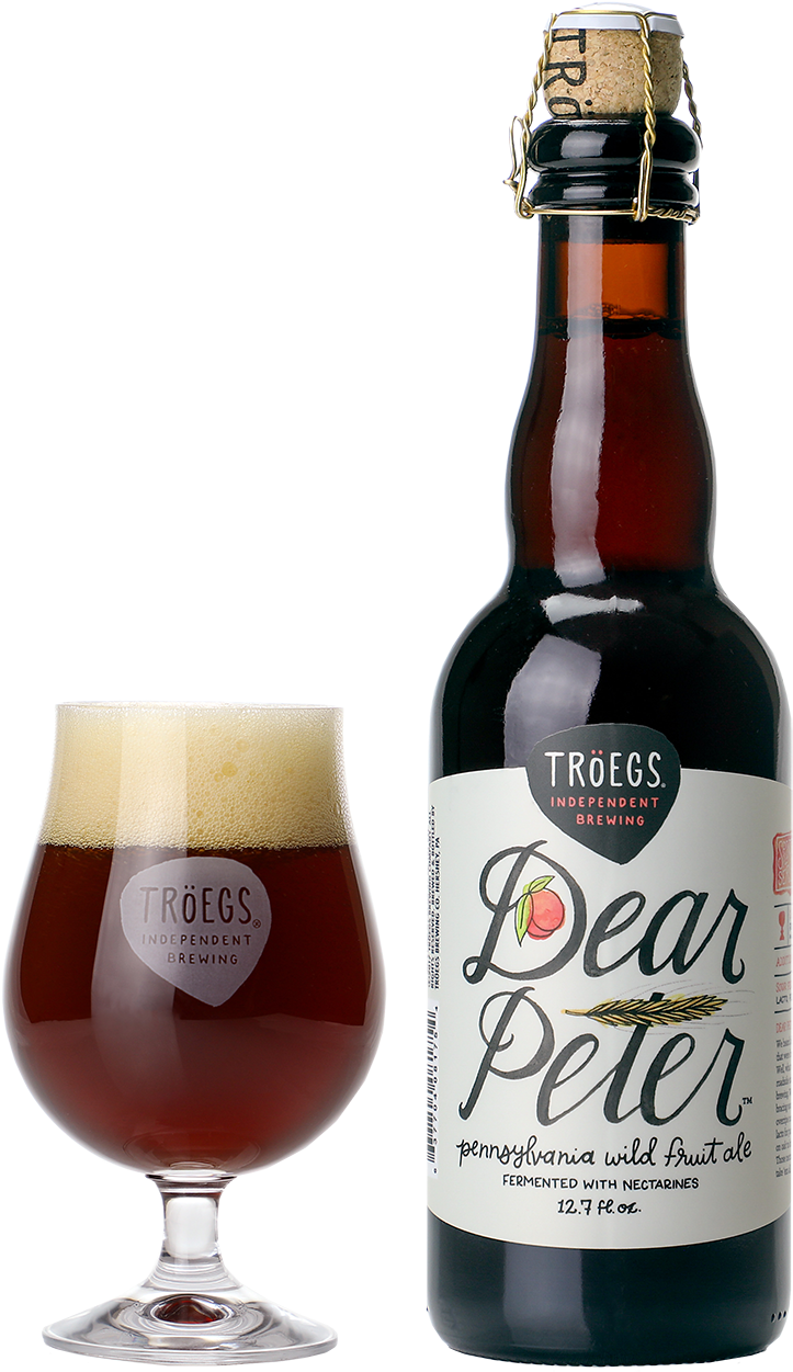 Dear Peter Wild Fruit Ale Bottleand Glass PNG Image