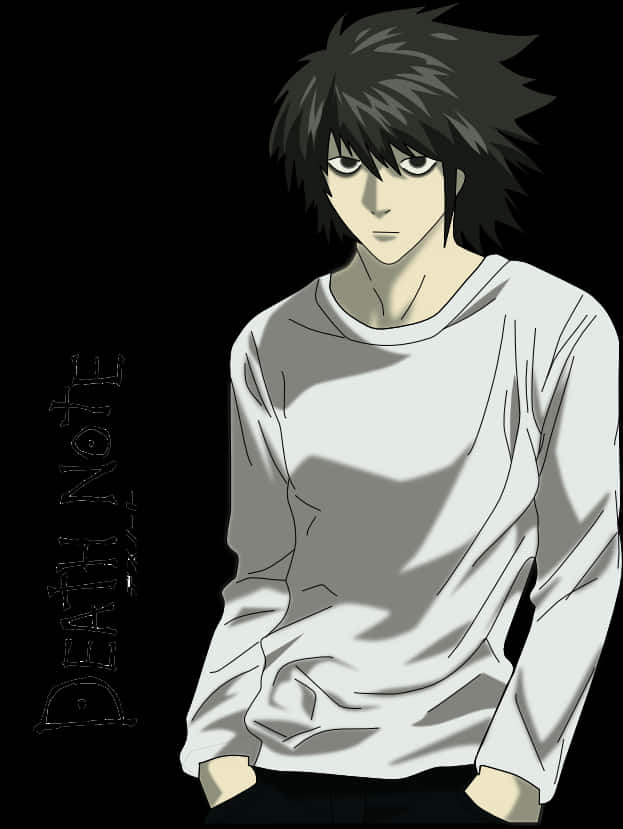 Death Note Anime Character L PNG Image