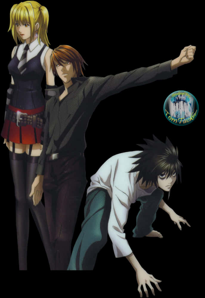 Death Note Main Characters PNG Image