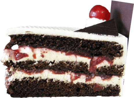 Decadent_ Chocolate_ Cake_ Slice_with_ Cherry PNG Image