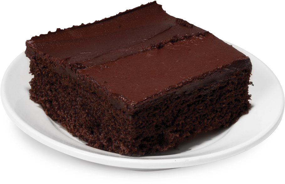 Decadent Chocolate Cake Slice PNG Image