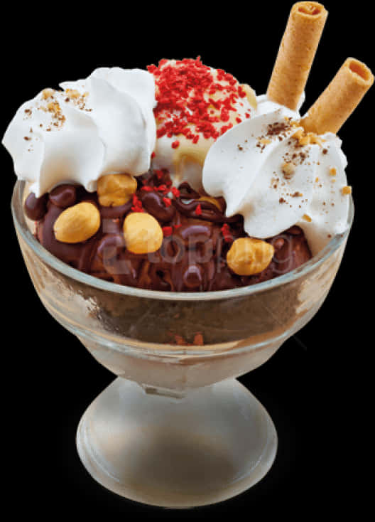 Decadent Sundae Delight PNG Image