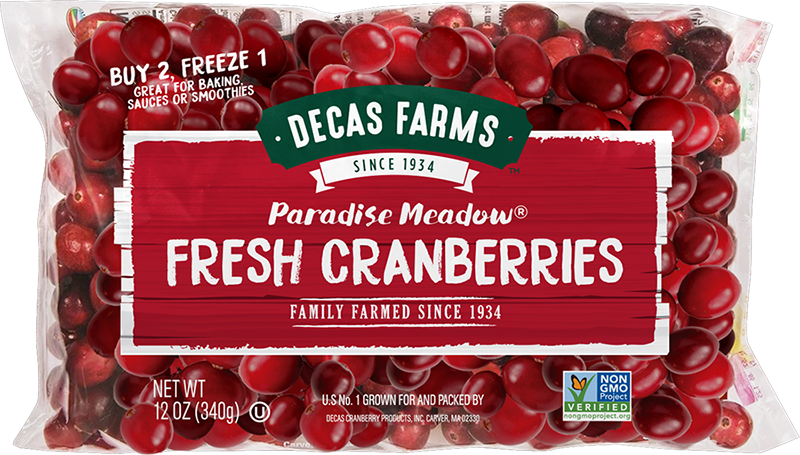 Decas Farms Fresh Cranberries Packaging PNG Image