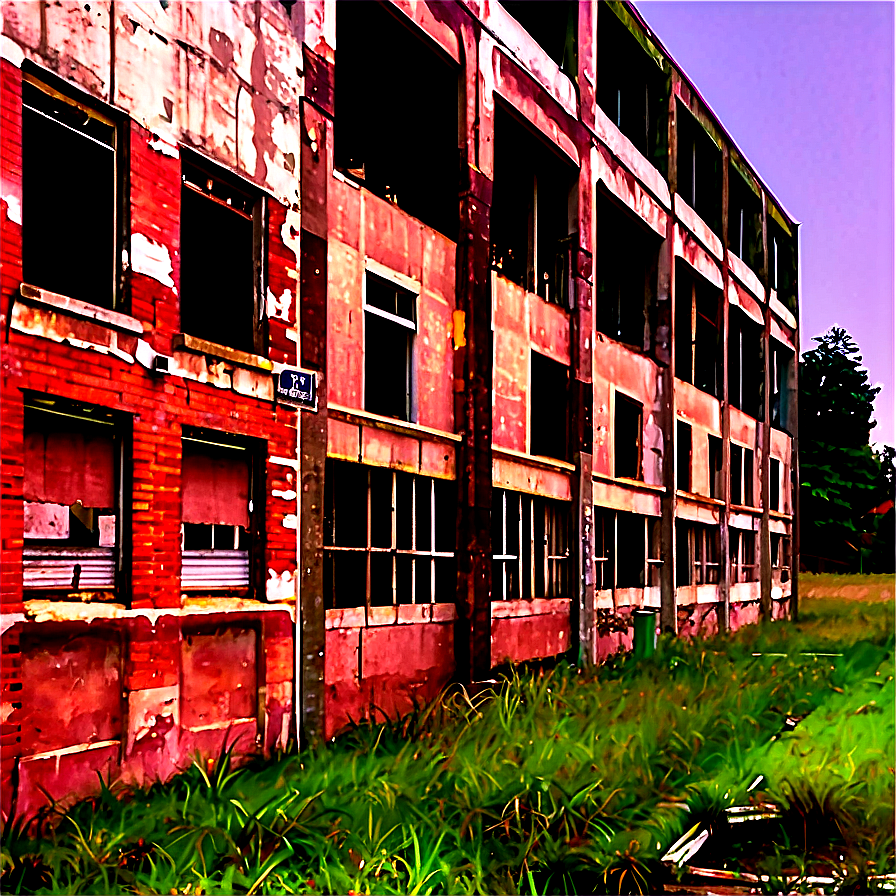 Decayed Urban Building Png 12 PNG Image