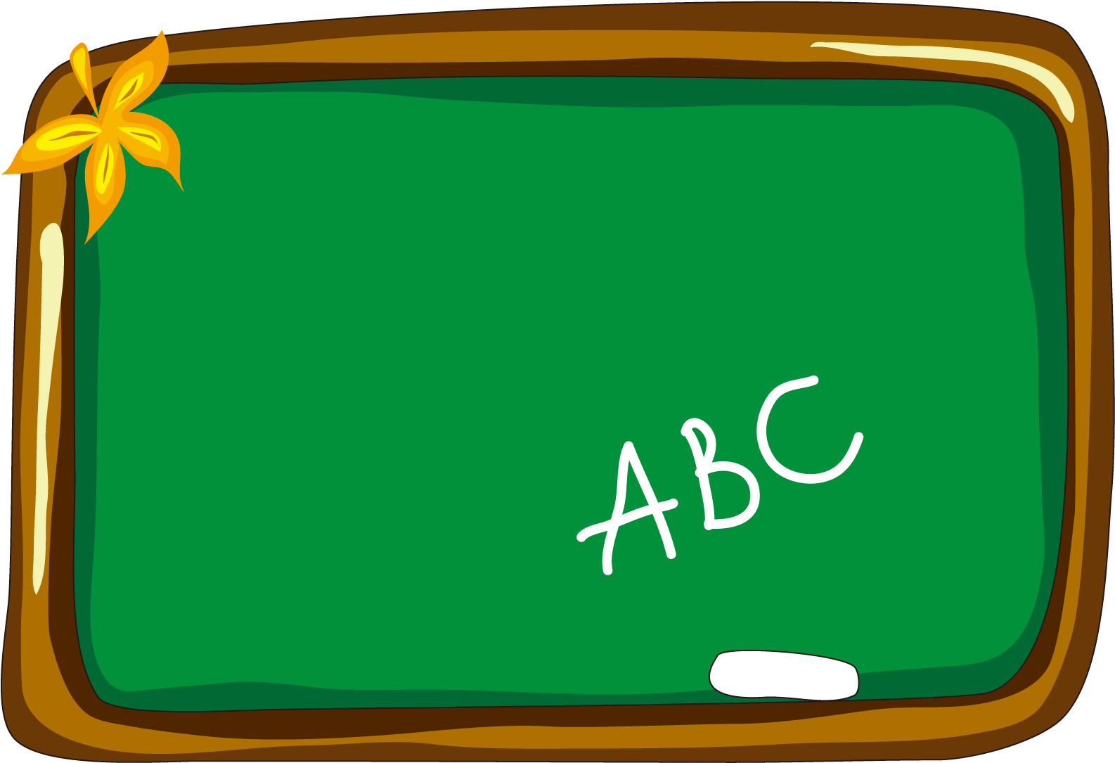 Decorated Classroom Blackboard PNG Image