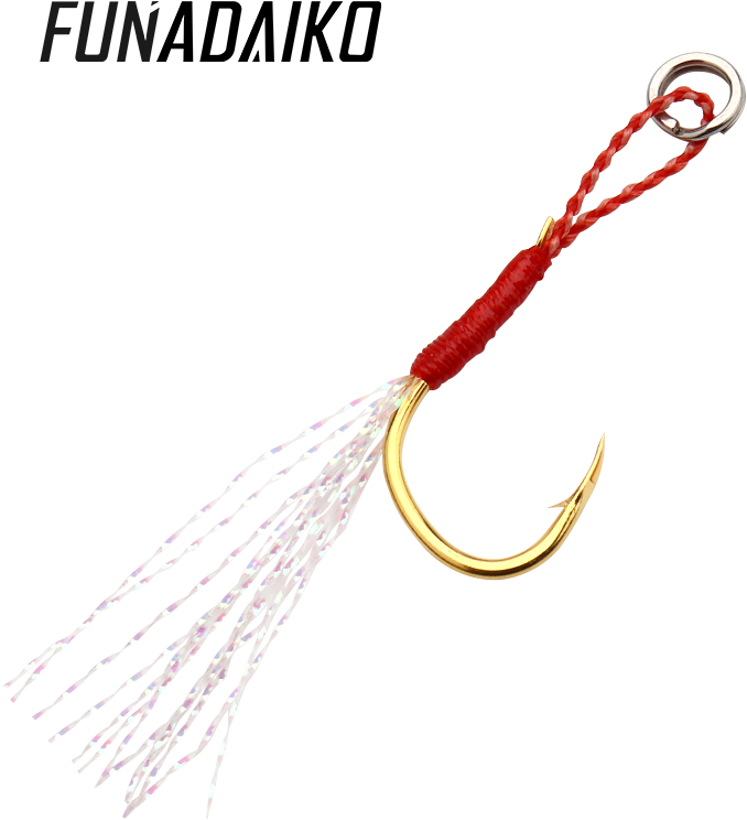 Decorated Golden Fishing Hook PNG Image