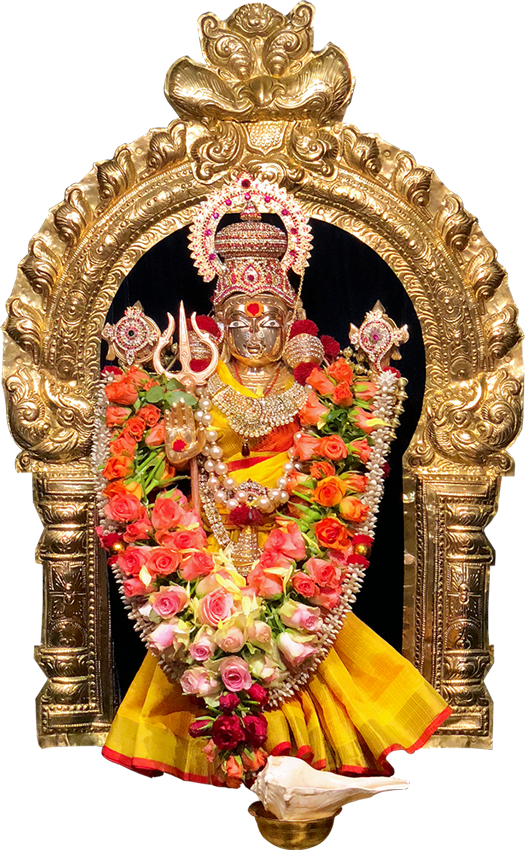 Decorated Statueof Goddess Durga PNG Image